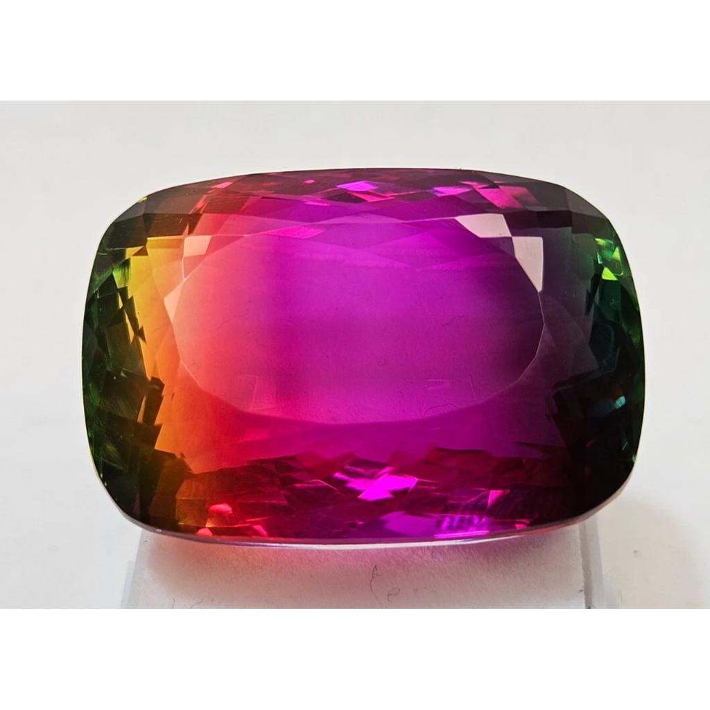 Stunning Natural Bi-Color Ametrine 80+ Ct Cushion Cut Certified Loose Gemstone