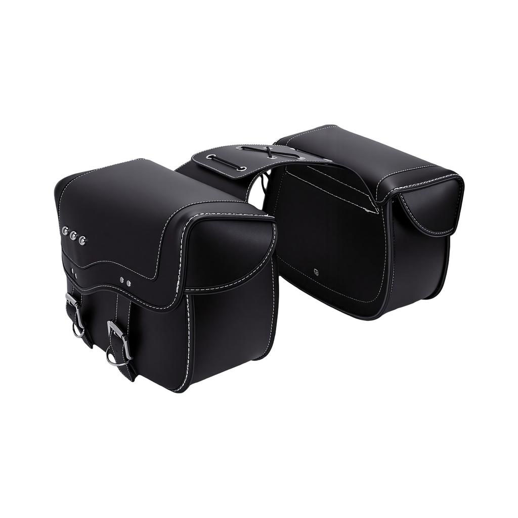 30L Motorcycle Saddlebags Replacement for V star PU Leather Motorcycle Side Luggage Bags