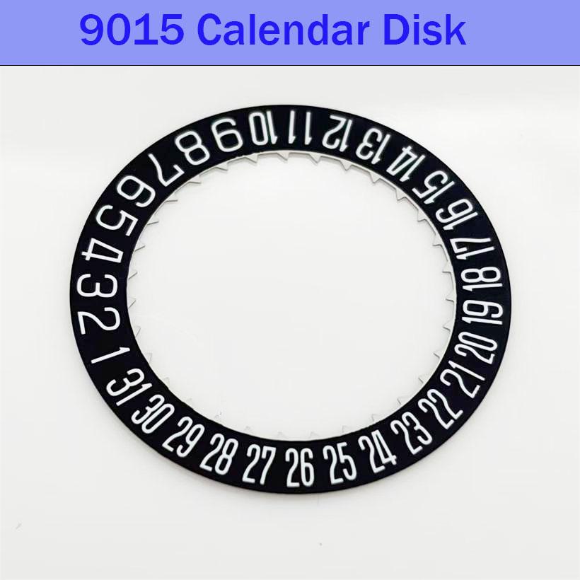 Watch Accessories Brand New Original Suitable For 9015 Movement /Black/White 3 o'clock Calendar Disc 6 o'clock Calendar Disc