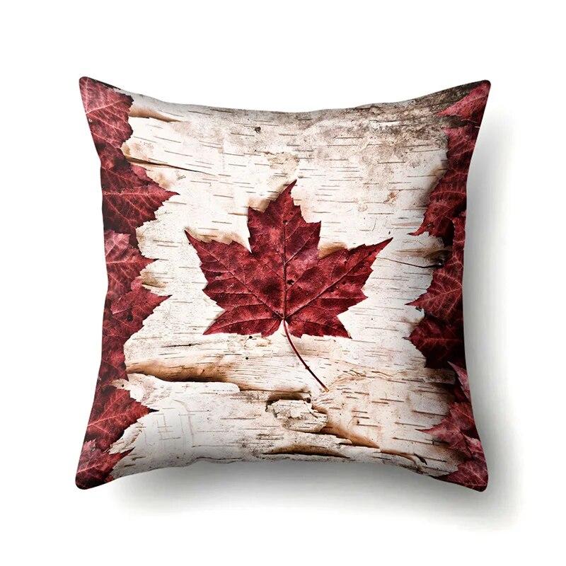 Maple Leaf Pillowcase Cartoon  Lumbar Pillow Sofa   Cushion