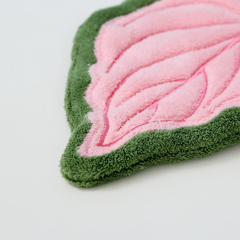 Leaf Wipe Hand Towel Coral Fluff Towel Kitchen Cleaning Household Soft Absorbent Creative Hanging Bathroom Hand Towel