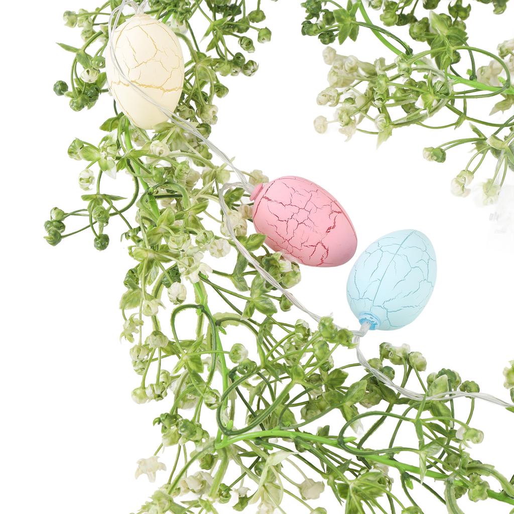 Farbiges Eiergirlanden-Dekor Leuchtende Eier Blumengirlande Schnur für Kaminsims Treppe Tür Fenster