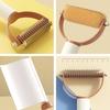 Pet Detangling Comb, Dual-Sided Dematting Tool, Safe Pet Undercoat Rake, Deshedding Tool with Sticky Pet Hair Remover for Cats Dogs Grooming Furniture