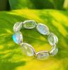 Natural Rainbow Moonstone 925 Sterling Silver Eternity Ring 6.75 US Gift A-19