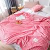 Striped Blanket Milk Velvet Blanket Warm Blanket Nap Blanket Sofa Blanket Coral Flannel Air Conditioning Blanket Super Soft Blanket