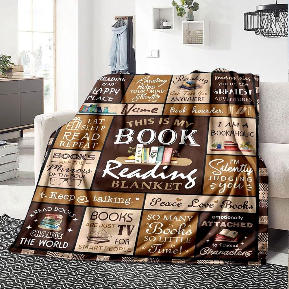Reading Themed Home Customize Your Name Blankets Soft And Cozy For All Seasons Perfect For Picnics Sofa Office Bed Living Room Ideal Gift For Friends