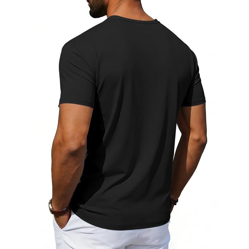 Men's V-Neck Quick-Dry Short Sleeve T-Shirt.