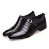 Aofu 2266 Men's Pointed Toe Slip-On Leather Formal Shoes