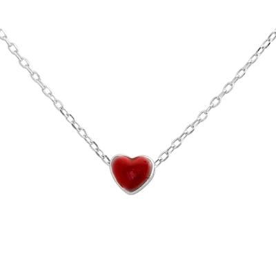Silver Necklace with Enamel, Item Weight 1.71 G (2144410)