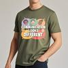 Comfortable Unisex Short Sleeve Tshirt Cotton Communication Looks Different Faces Speech Bubbles Anime Teenagers Tee Shirt