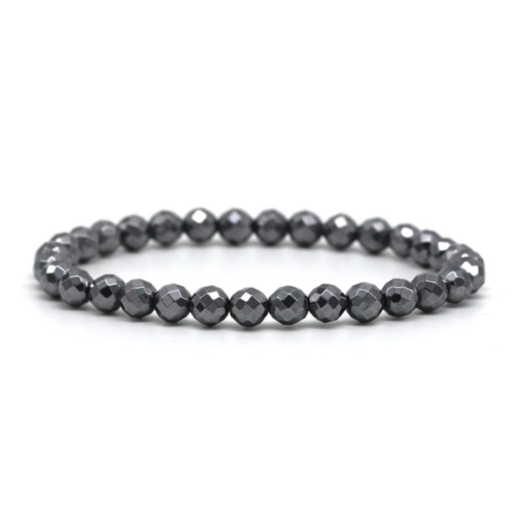 

Терагерцовий браслет з дорогоцінним камінням 64 грані (6мм) 24Br-191134