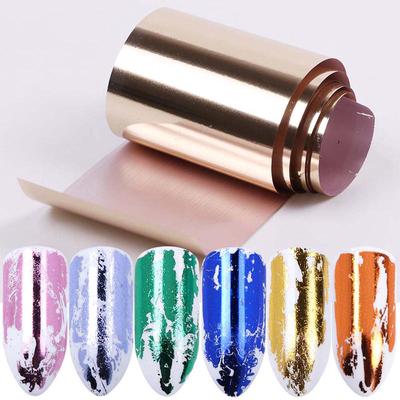 14 Pcs/set Women Nail Foils Nail Stickers Metal Color Foil Wraps Decals Nail Art Decorations