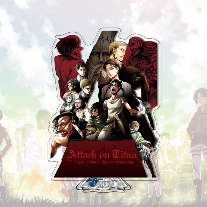 Atak na tytana akrylowy stojak zabawki modele Cosplay Anime figurka dekoracja stojaka figurka kolekcjonerska