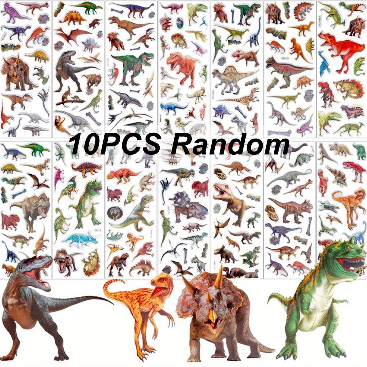 10pcs Dinosaur Stickers 3D Dino Puffy Stickers for Jurassic Theme Favors Reward More Puffy Stickers ZSY