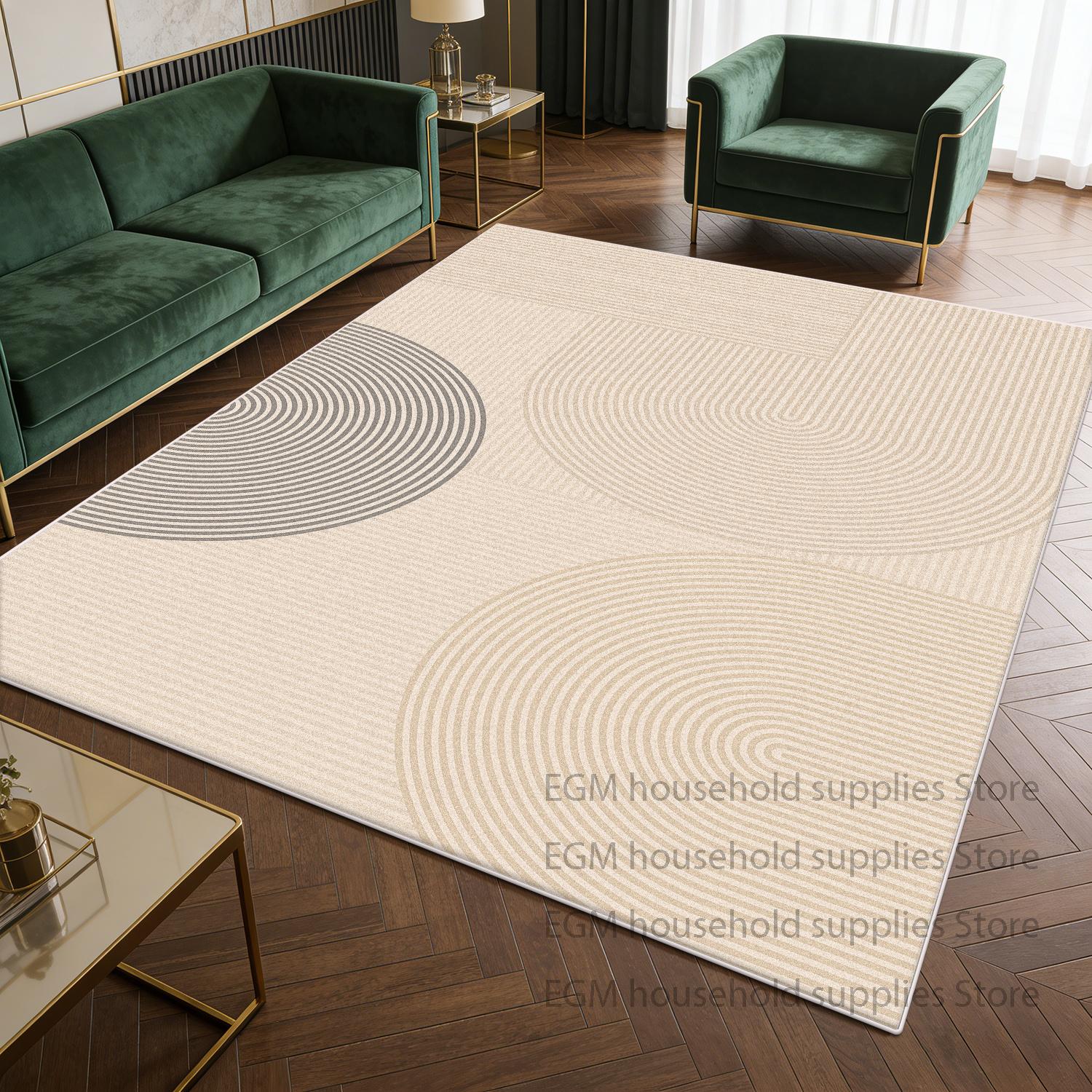 Moderne Eenvoudige Stijl Tapijten Woonkamer Decoratie Lounge Zacht Tapijt Slaapkamer Antislip Makkelijk Schoon te Maken Vloermatten Eetkamer 1.9x2.9ft(60x90cm)