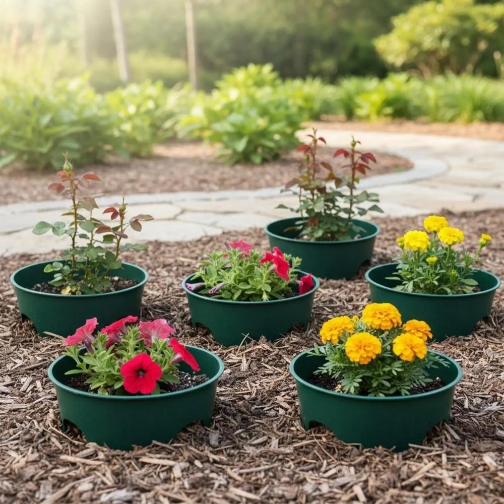 2 Pieces Deep Watering Planting Growth Rings Smooth Edges Root Watering Deep-Root Irrigation Basin Grass Prevention