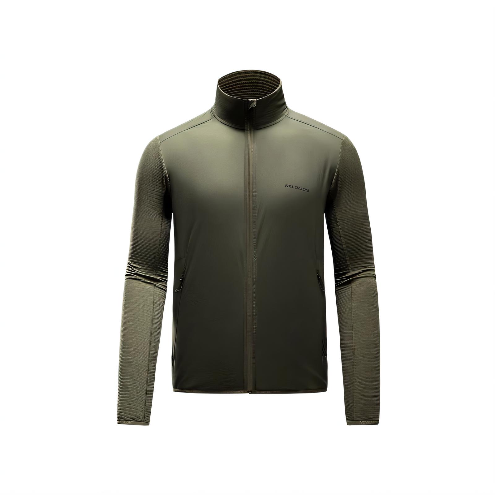 

Salomon Comfortable Skin-Friendly Soft Versatile Stand Collar Fleece Jacket Men Jackets Leaf-Green C25408 M