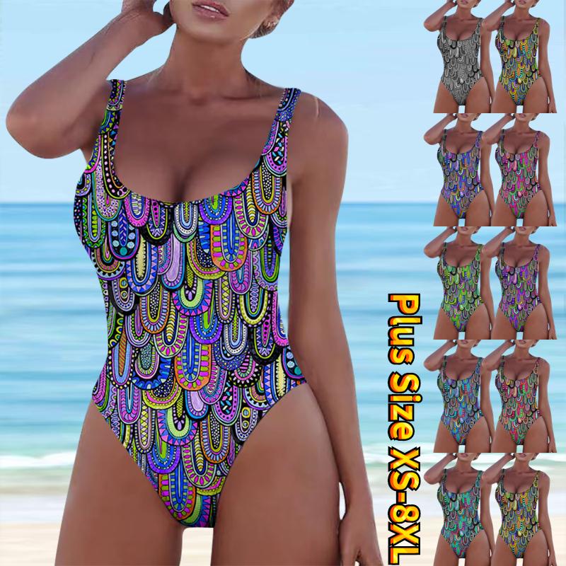 

Женская мода, консервативная пляжная одежда, бикини с 3D радужным разноцветным принтом в виде полуэллипсов, цельные купальные костюмы