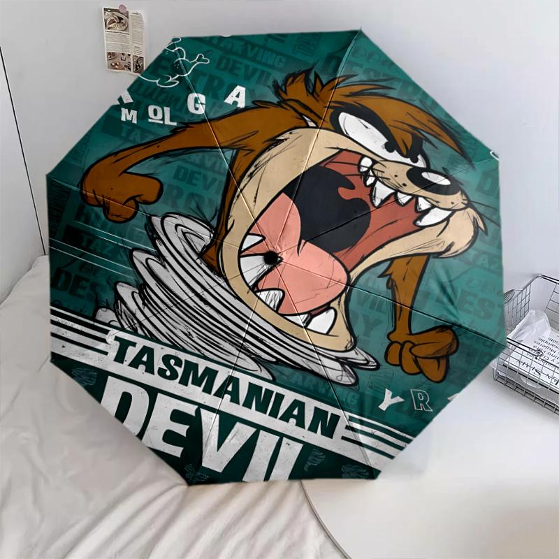 

1 PC Automatic Folding Umbrella - Tazmanian Devil Pattern, Portable & Foldable Design with 8 Ribs, Christmas Birthday Gifts