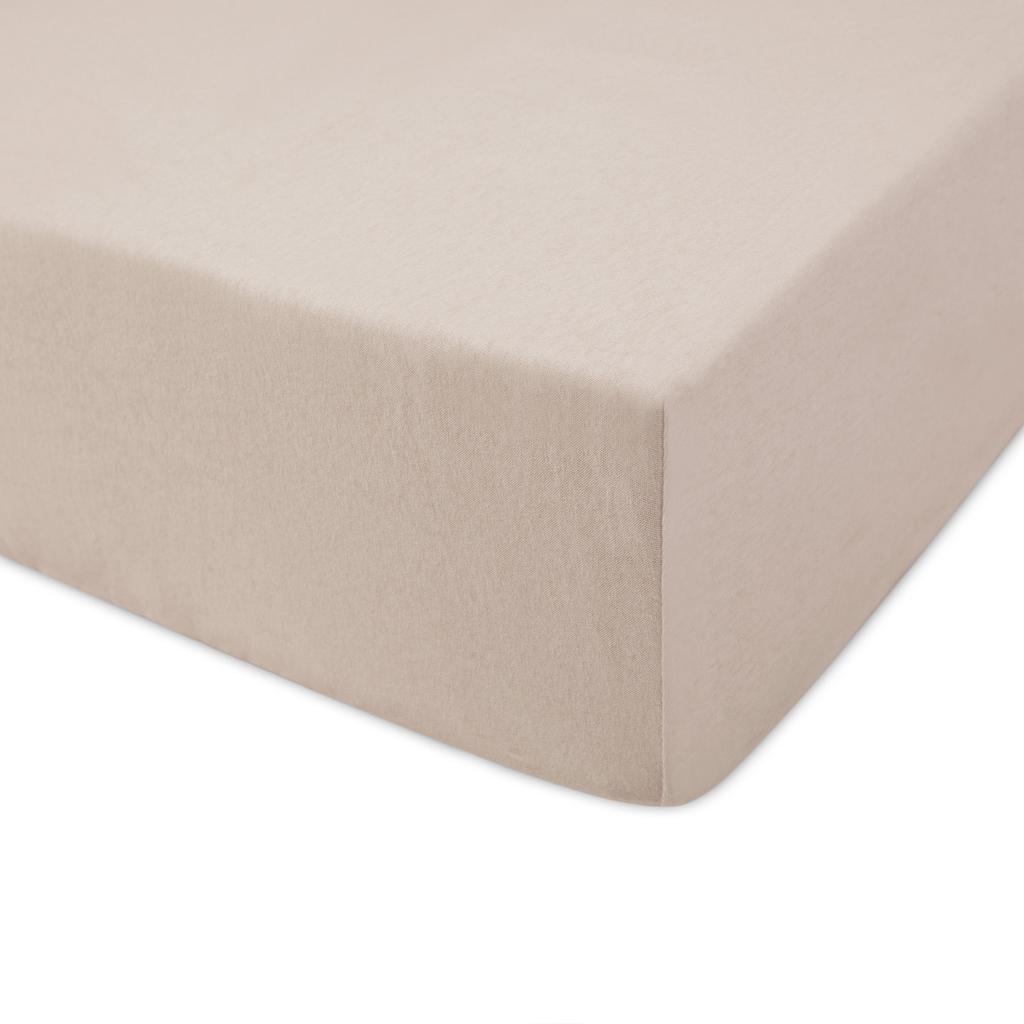 Cotton fitted sheet 60x120 jersey 100% COTTON beige color