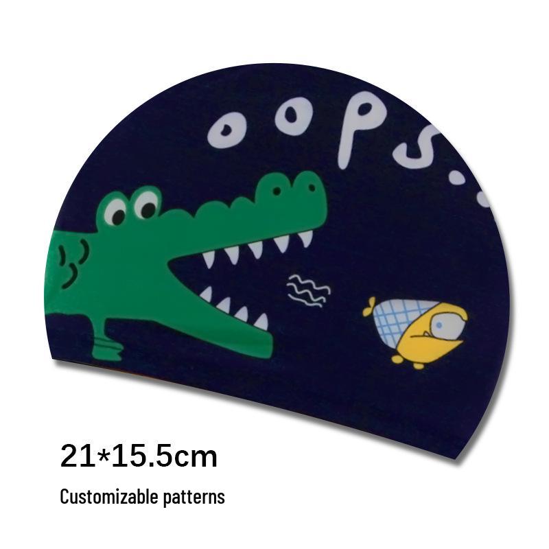 Söta tecknade badmössor för barn med öronproppar - Lös passform för pojkar och flickor