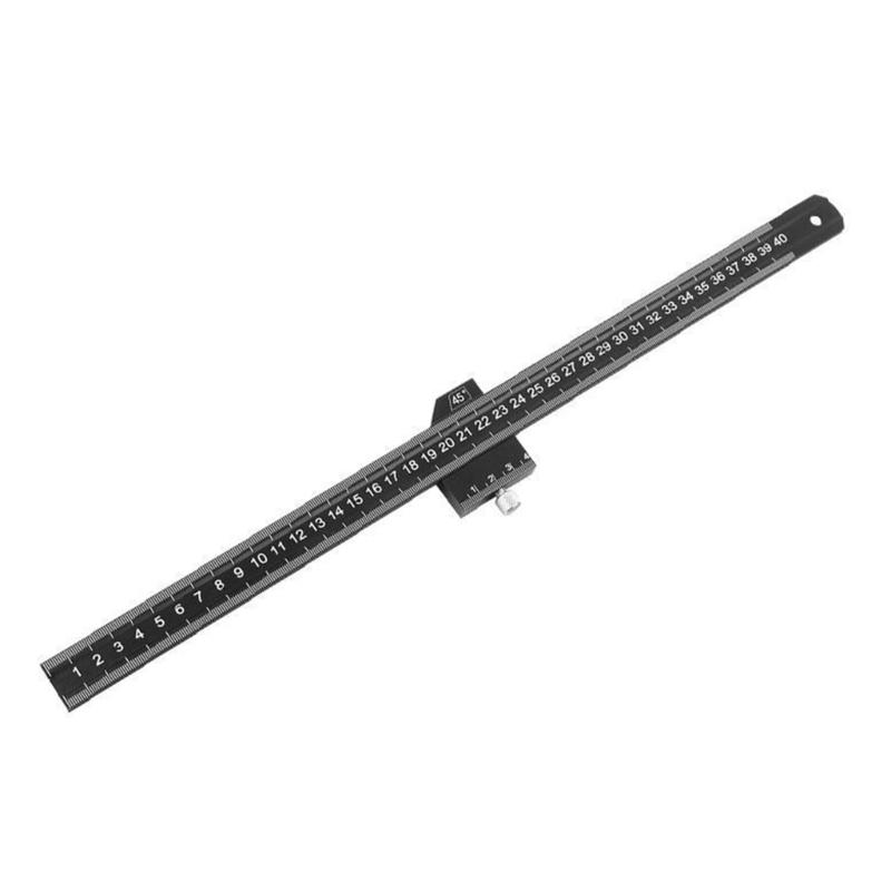 20cm To 50cm Aluminum Alloy 90 Degree Angled Ruler With 45 Degree Positioning For Woodworking And Carpentry Projects