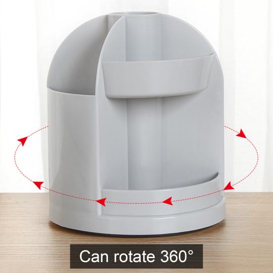 360 Degree Rotating Table Storage Organizer Wide Application PP Stationery Caddy Pen Storage Box for Student
