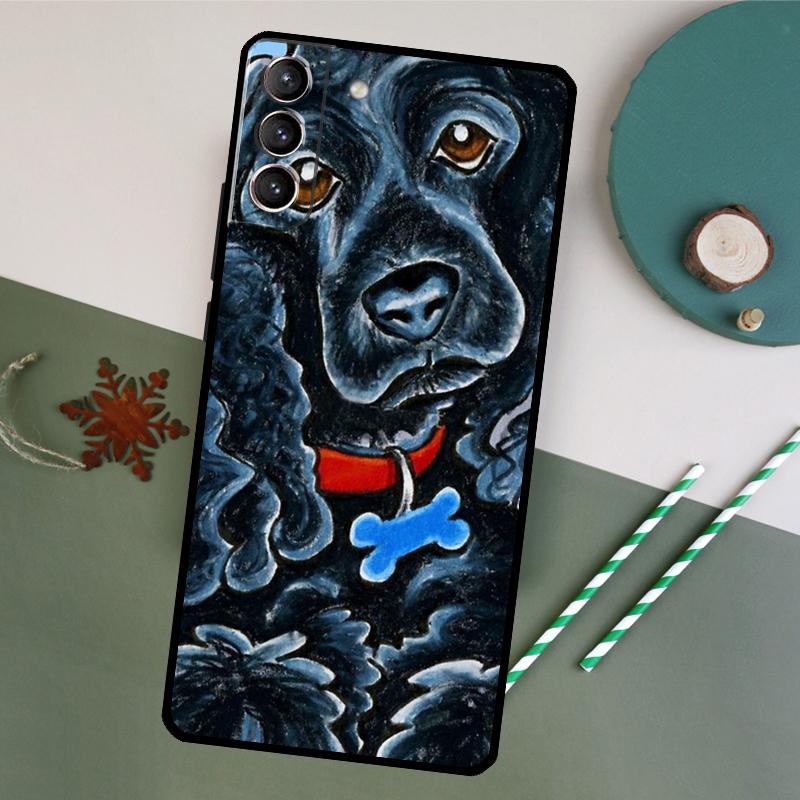 Cartoon Cocker Spaniel Case For Samsung Galaxy S20 S21 FE S22 Plus S23 Ultra S8 S9 S10 Plus Note 10 20 Ultra Cover