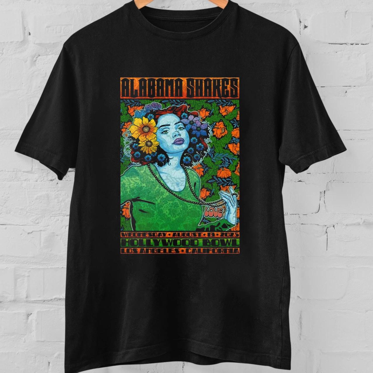 New Alabama Shakes Band Hollywood Bowl August Black S to 5XL Shirt SN565 S