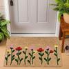 Fresh Flower Welcome Floor Mat Anti-slip and Wear-resistant Entryway Shoe Mat Living Room Bedroom Carpet Home Decoration