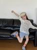 Girls' Korean Style Summer T-shirt & Sun Protection Cardigan – Breathable and Loose Fit for Medium & Large Children