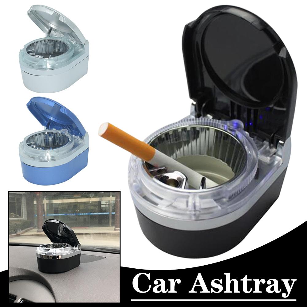 Car Ashtray Universal High-End Feel, With LED Light Iron Inner Liner, Simple And Light Luxury Car Ashtray Car Interior Access