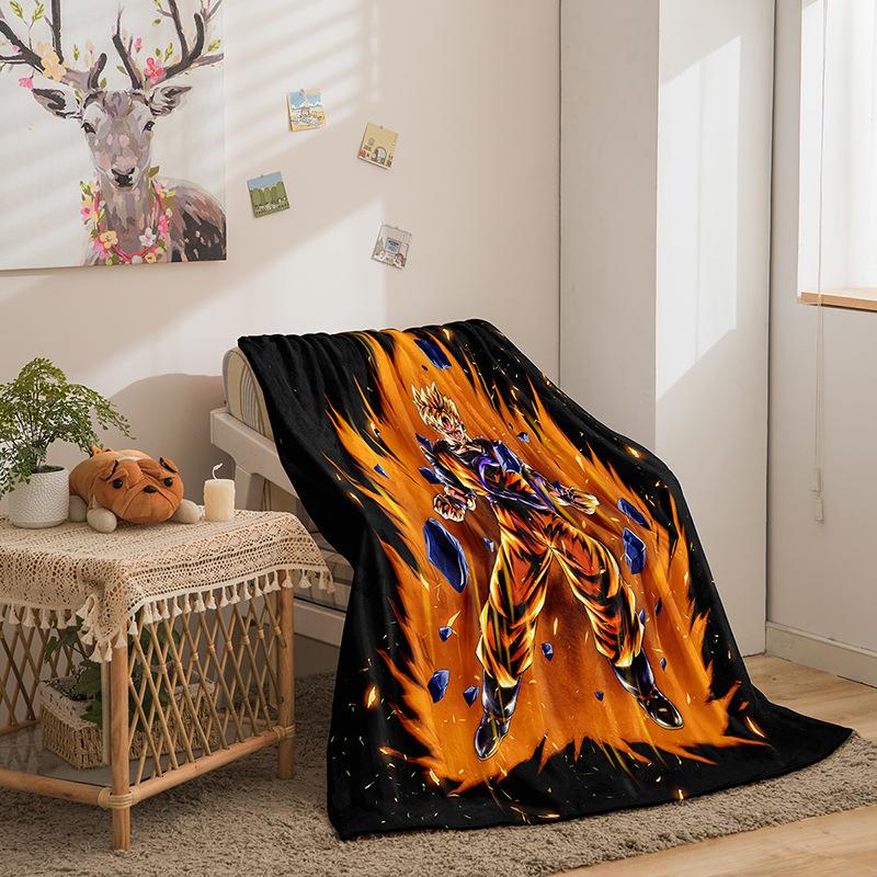 Cartoon Dragon Ball Wukong Series Double-Sided Flannel 3D Digital Printing Blanket Blanket