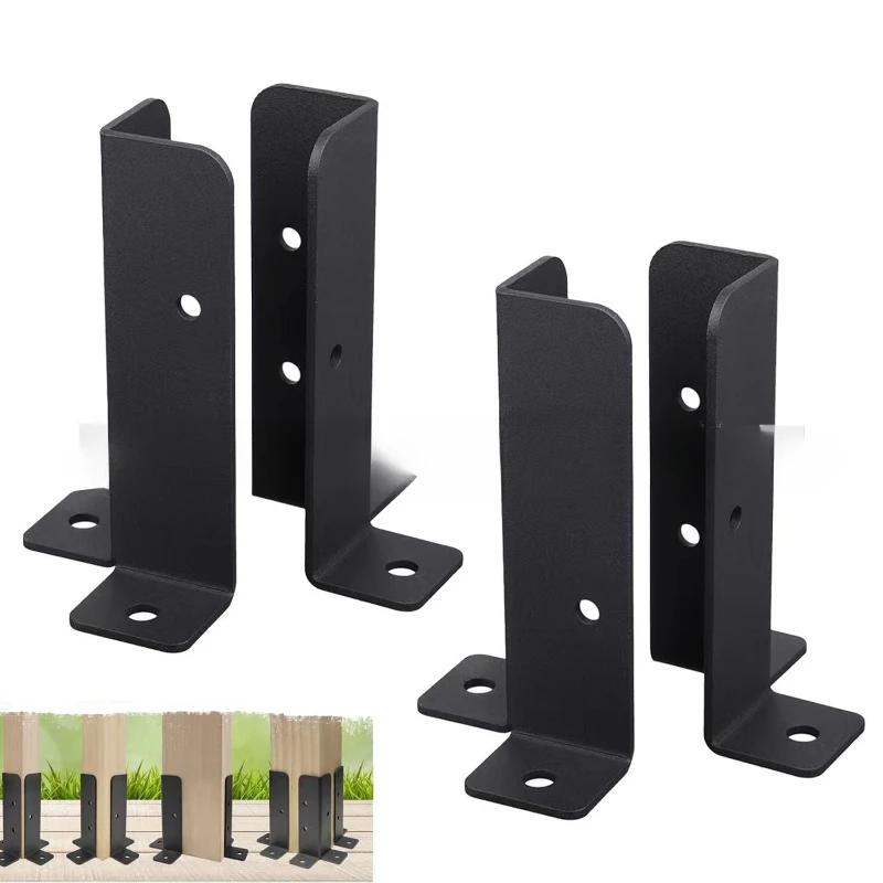 4PCS/Set Pergola Post Base Brackets Fit Different Sizes of Wooden Columns Support Base Brackets for Deck Post Anchor Railing