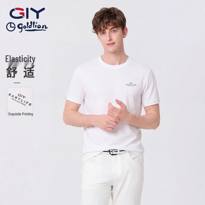 

Jinlilai GY Men s High-End Short Sleeve Round Neck T-Shirt XL