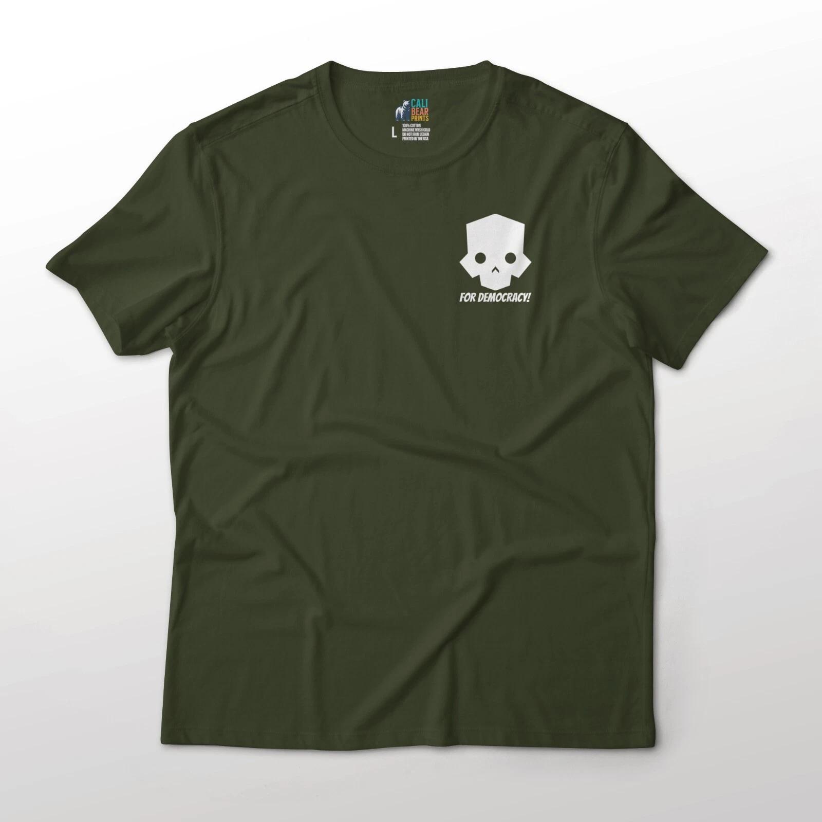 Helldivers Skull For Democracy! Video Games Graphic T-T-Shirt M