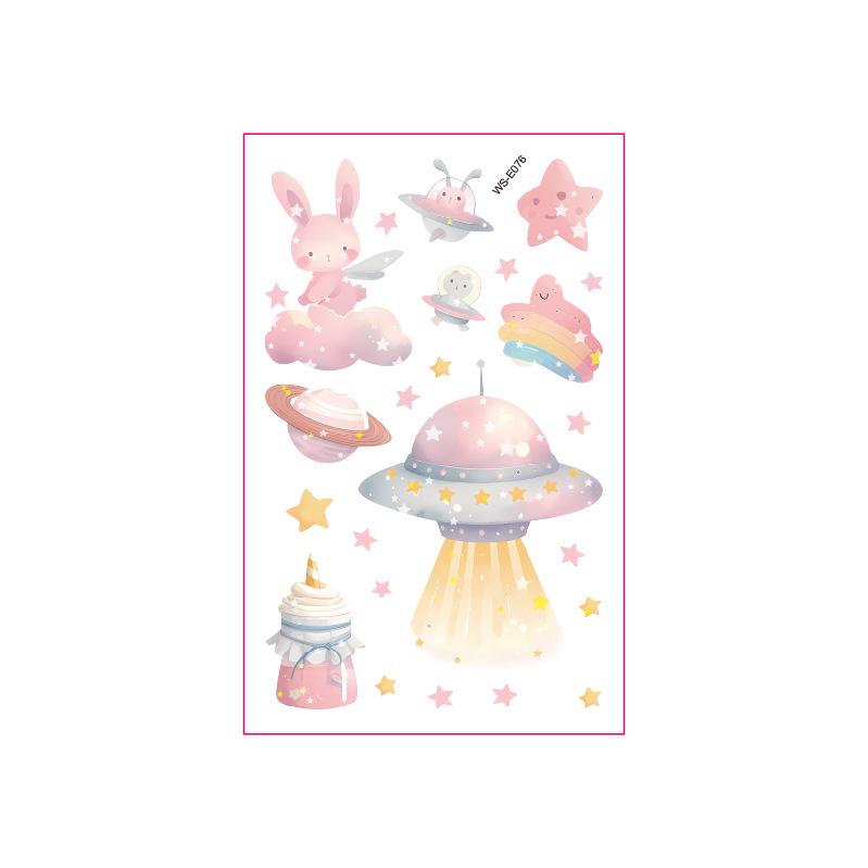 Fairy Tale Glitter Tattoo Stickers: Waterproof Butterfly, Unicorn & Bear Designs