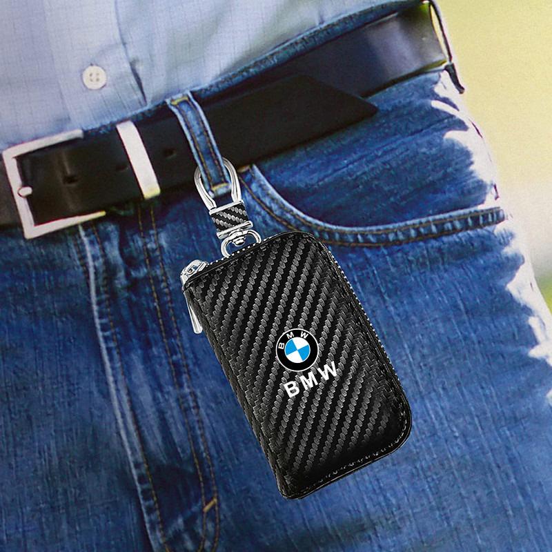 Custodia Porta Chiavi Auto in Pelle Fibra di Carbonio di Lusso Per BMW X1 X2 X3 X5 X4 X6 X7 G30 G20 G32 G11 G12 F40 F30 F20 F10 F34 F07