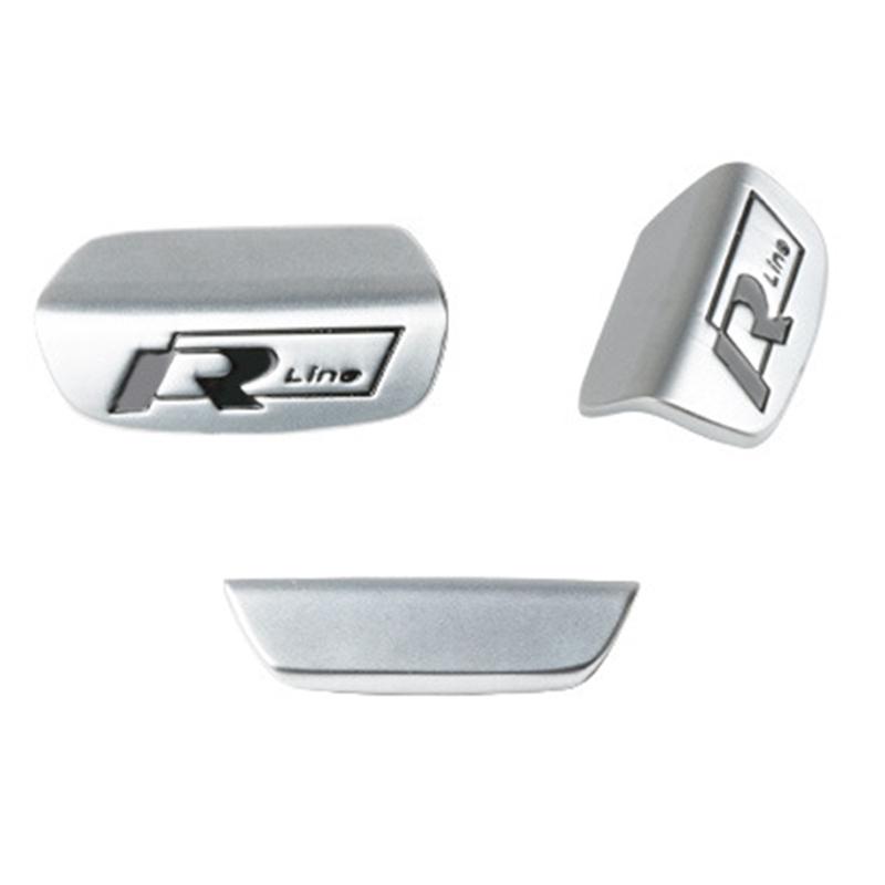 2026 Nowe Dla VW VOLKSWAGEN 3D Metalowe R R line GTI Emblemat Naklejki na Pokrycie Kierownicy Stylizacja Samochodu Dla VW Golf GTI Sportsvan Sagit