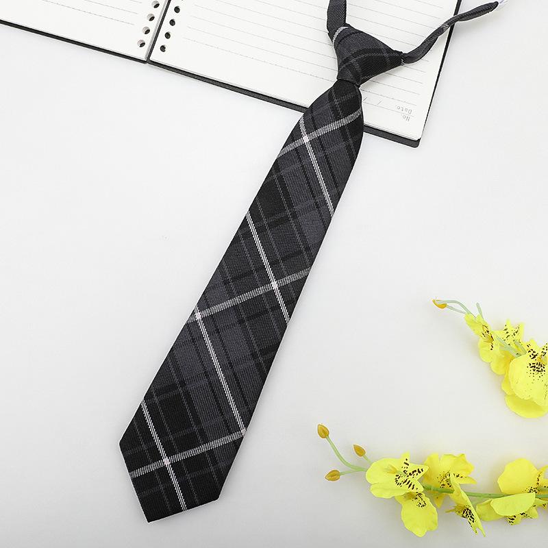 Jk Small Tie Female College Style Lazy Japanese Plaid Uniform Shirt Tie Student Ins Men'S And Women'S Short Styles Free Of Charge