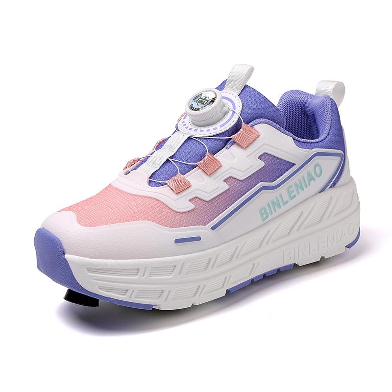 Kid's Four-wheel Sports Shoes Detachable Flat Shoes Children's Skating Roller Skates Shoes for Kids Girl Skate Shoes