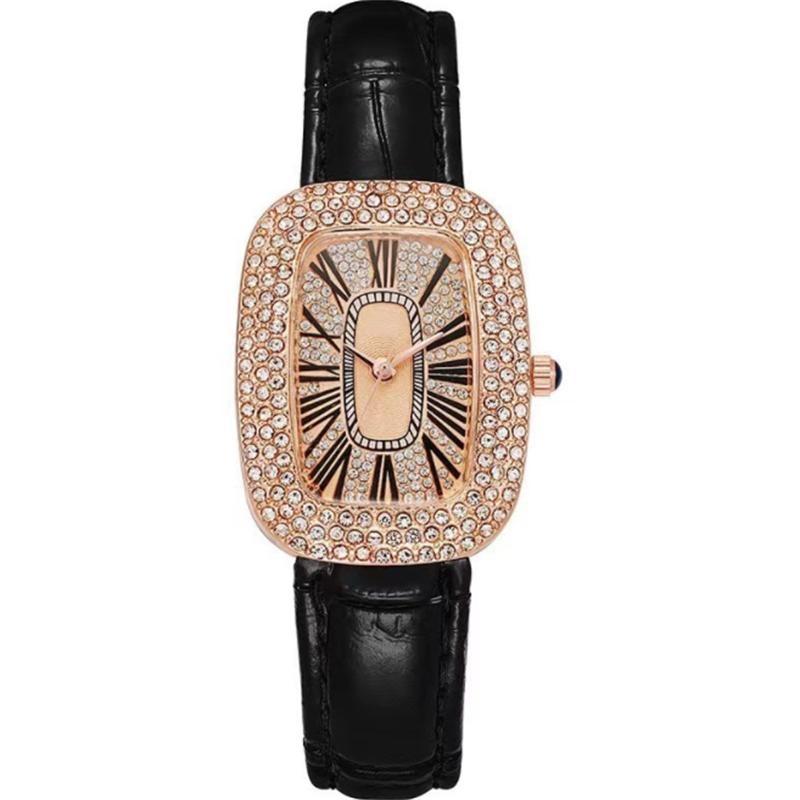 Luxury Women Casual Watches Oval New Quartz Zircon Wrist Watch Gift