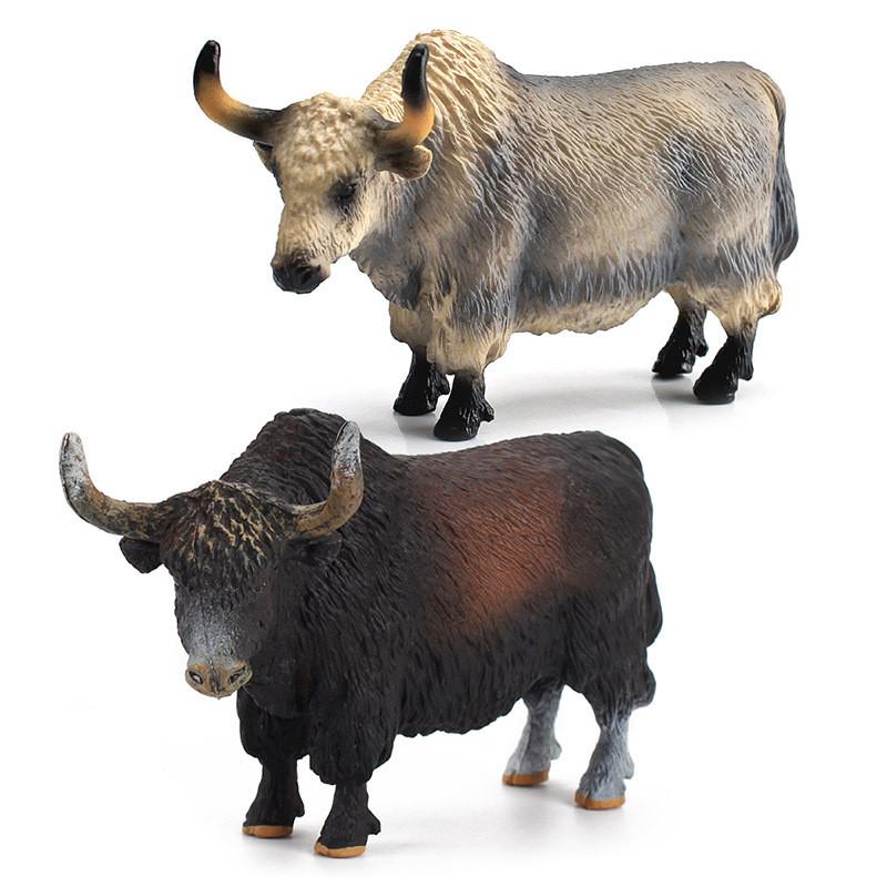 

Simulated Animal Gray Brown Consumption Cow Model Ornament Set Desktop Ornament For Kids Learning And Gift
