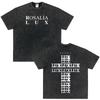 Vintage Gewaschenes Singer Rosala LUX Album Grafik T-Shirt Herren Damen Mode Kleidung T-Shirt Lässig Hiphop Übergroße T-Shirts