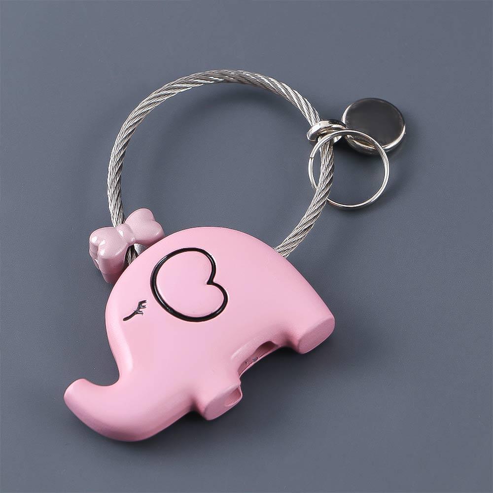 Accessories Wire Ring Good Luck Kiss Elephant Pendant Couple Keychain Bag Ornaments Lovers Lanyard