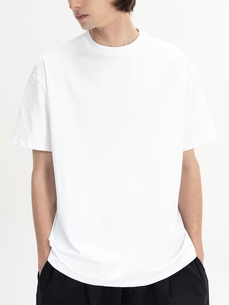 BECANVAS [3Pack] Cotton Touch Functional Round Short Sleeve Tee (4 Colors) (A Type)