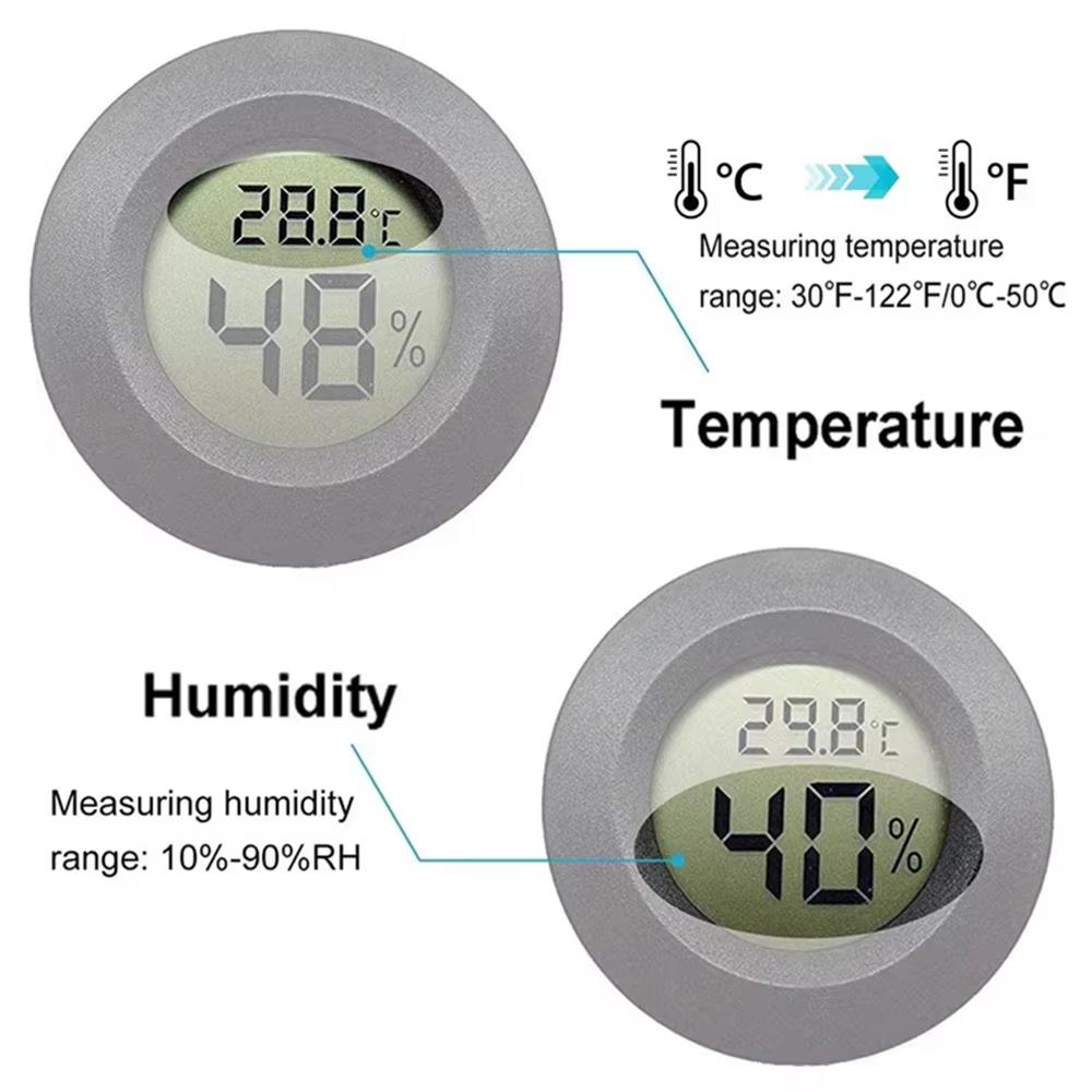 Hygrometer Thermometer Fahrenheit Or Celsius Digital LCD Monitor Indoor Room For Bambu Lab 3D Filament Box Humidity Temperature