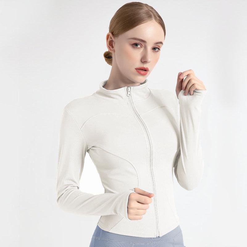 Women‘s Tights Sports Clothes Tracksuits Work Out Fitness Jacket Zipper Long Sleeve Coat Running GYM Yoga Tops
