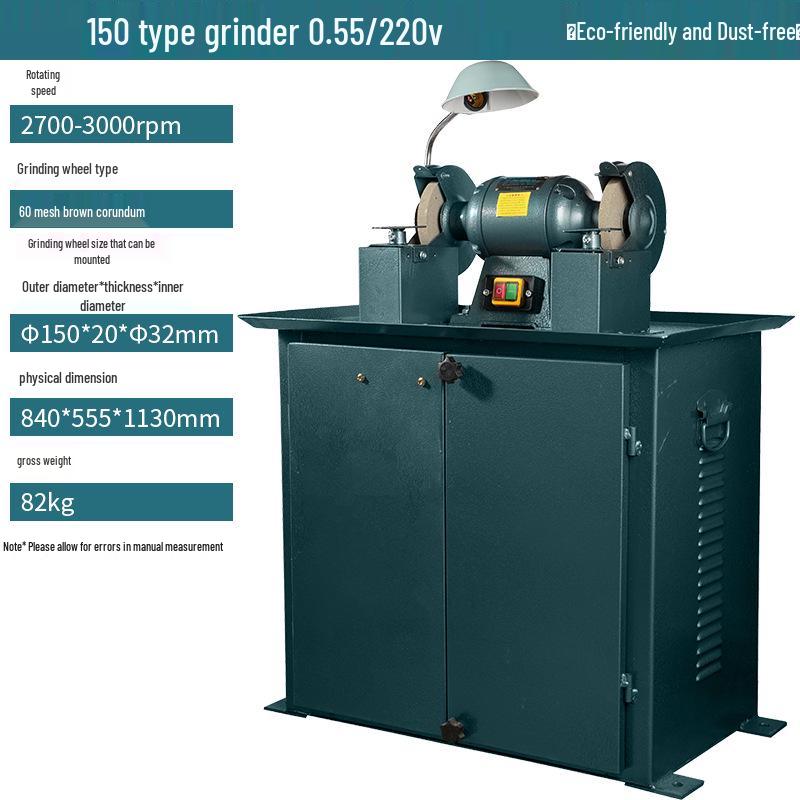 Fujiwara Industrial Grade Bench Grinder with Dust Collector & Knife Sharpener - Vertical, Eco-Friendly Tool