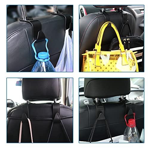 Renjzle Car Seat Hooks, Headrest Hooks, Car Storage Hooks, Car Hooks, Easy Car Seat Installation, Hook Hanger, No Removal Required, Set of 4